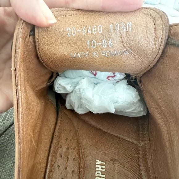 Johnston & Murphy Brown Leather Lace Up Square Toe Dress Shoes Men's Size 10.5 M - Picture 5 of 9